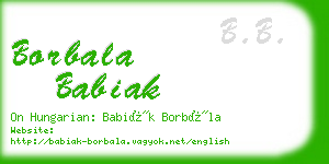 borbala babiak business card